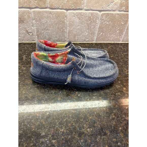 Hey Dude Wally Twister Tie-Dye Charcoal Colorway Men’s 11 Buckle Exclusive - Picture 5 of 9